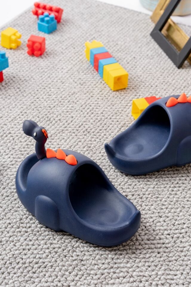 Çocuk Sevimli Kuğu Ve Dinazor Figürlü Kaymaz Terlik Banyo Plaj Havuz Balkon Terliği Unisex