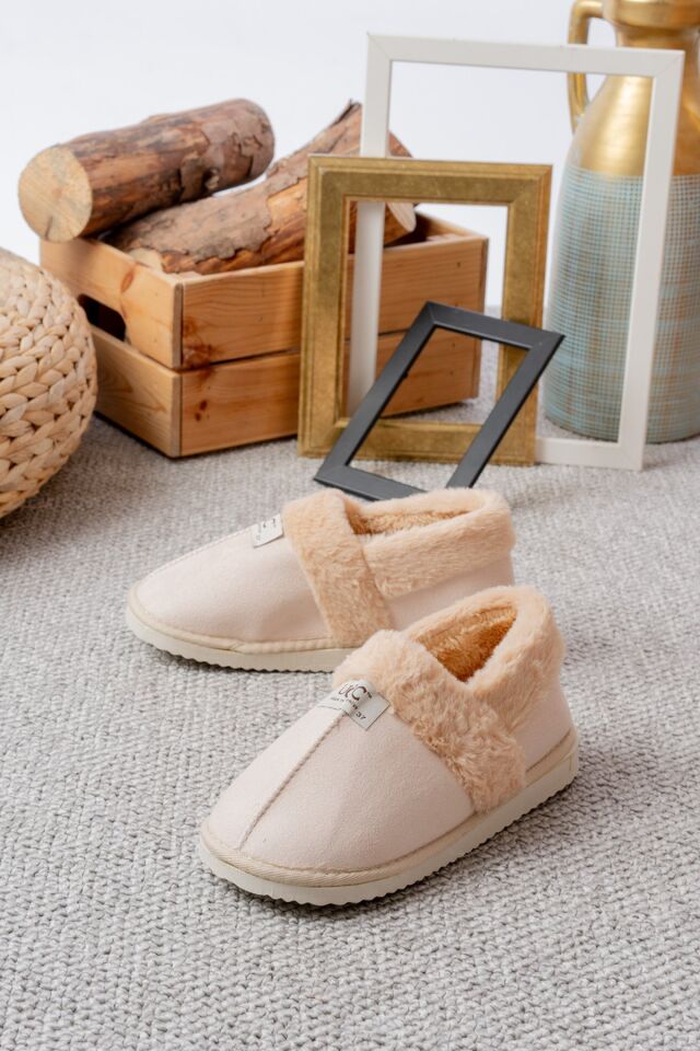 Unisex Içi Yünlü Kışlık Panduf- Eva Taban Ev Botu- Ayakkabısı