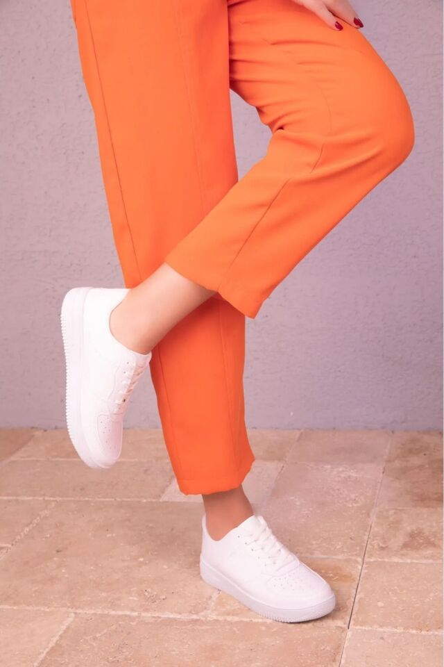 Beyaz - Unisex Spor Ayakkabı Günlük Sneakers BEYAZ - 42