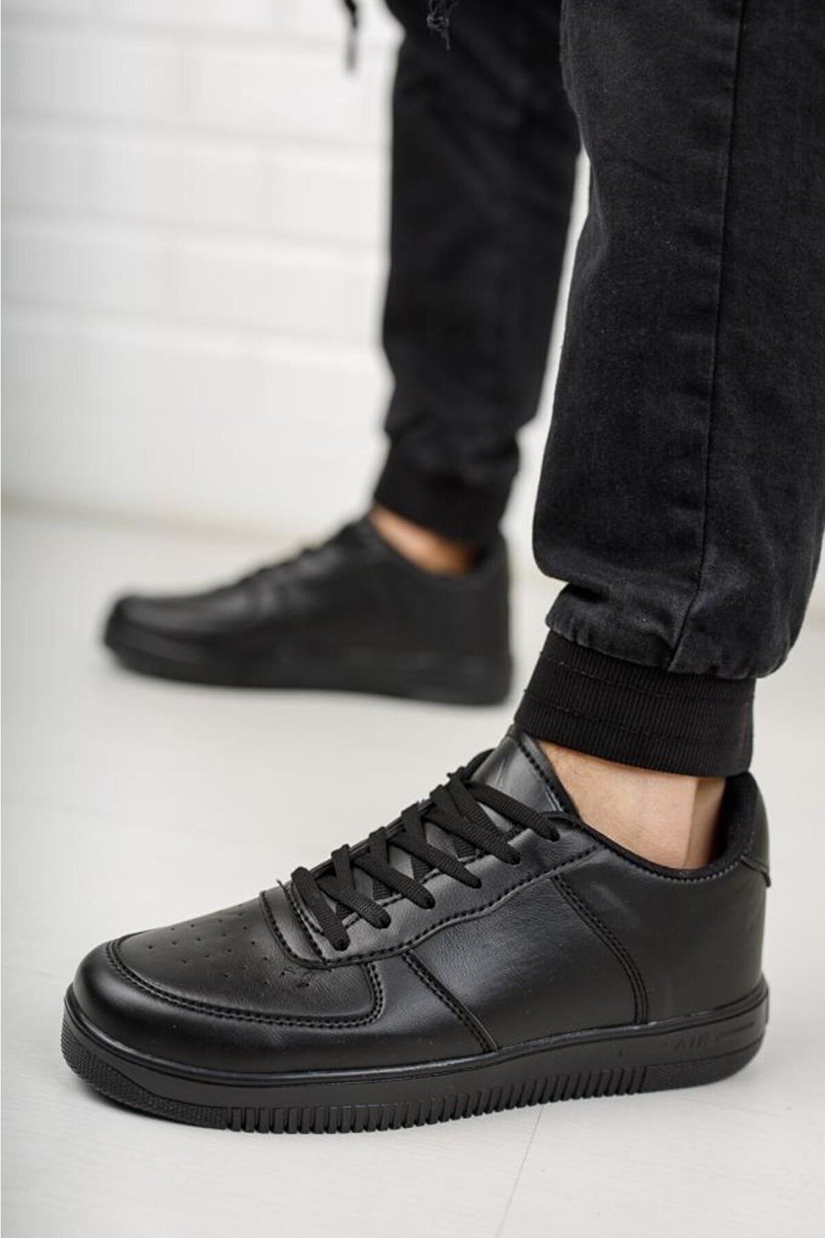 Beyaz - Unisex Spor Ayakkabı Günlük Sneakers SİYAH - 37
