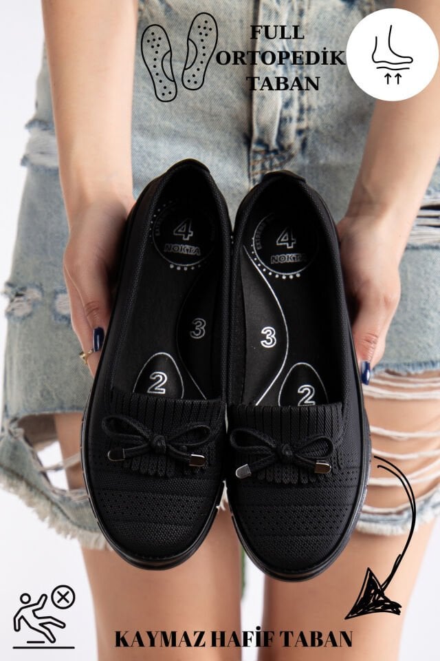 Kadın Delikli Fiyonklu Detaylı Anne Ayakkabısı Günlük Ayakkabı Babet Kadın Delikli Fiyonklu Detaylı Anne Ayakkabısı Günlük Ayakkabı Babet