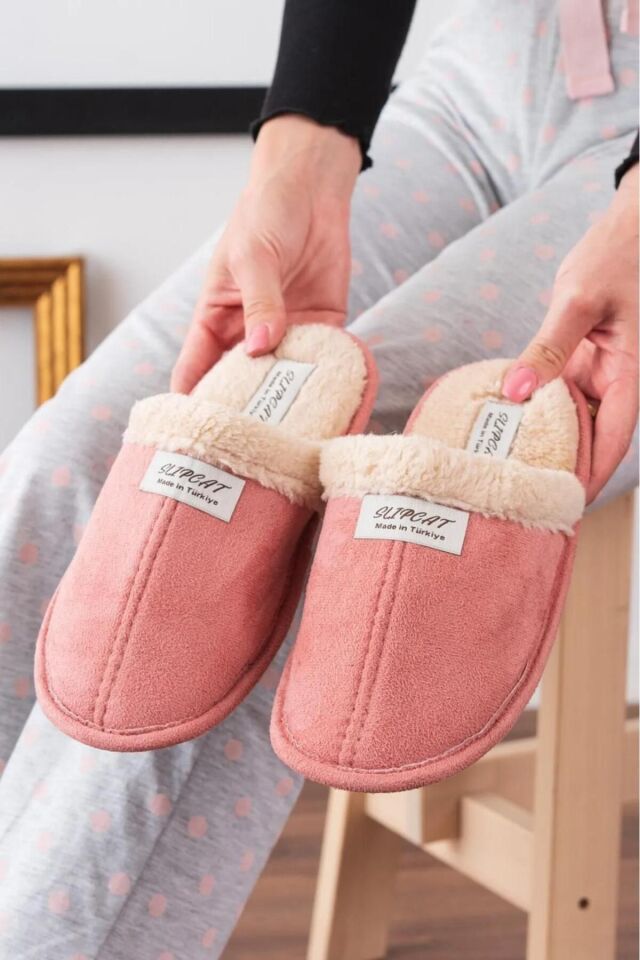 2' Li Paket Önü Kapalı Terlik Ev Terliği Çeyiz Bohça Seti İKİLİ SLİPCAT TERLİK - 42
