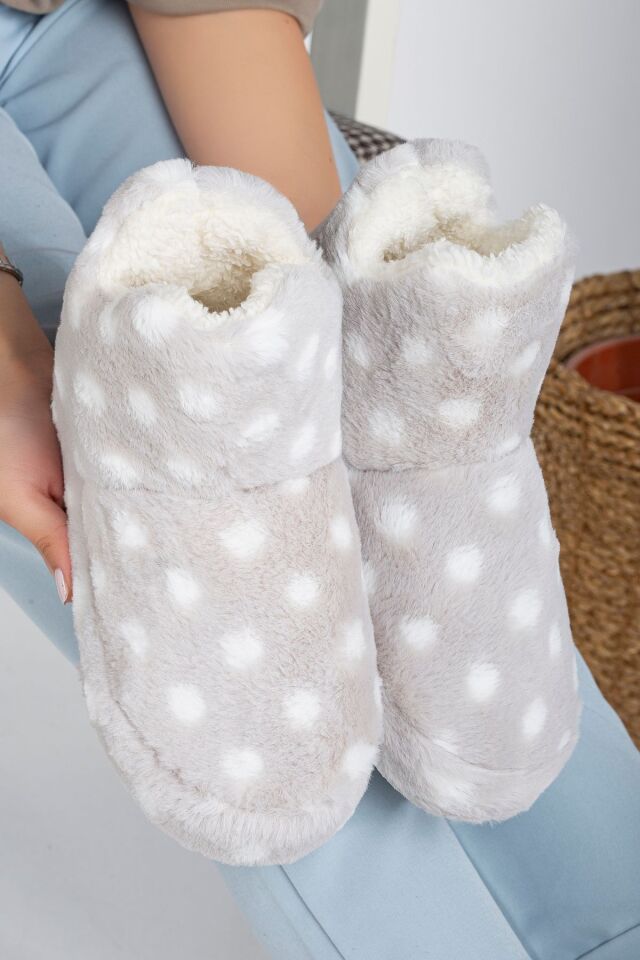 PUANTİYELİ Kadın Panduf Ev Ayakkabısı Ev Botu