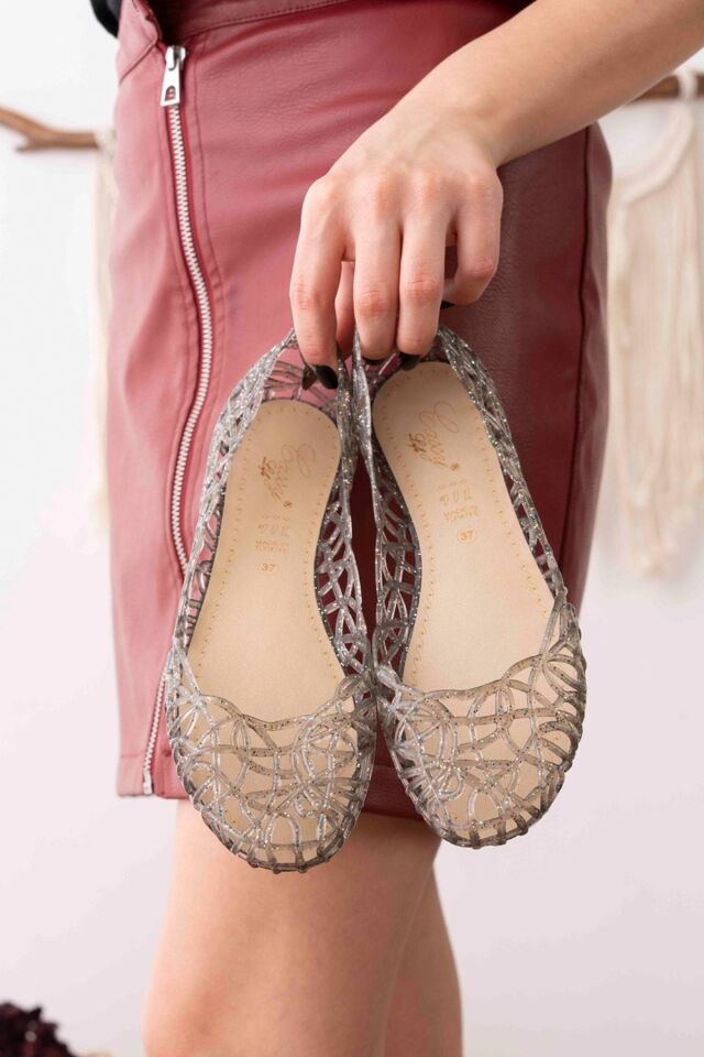 Kadın Babet Jelli Deniz Havuz Plaj Deniz Ayakkabısı SİYAH - 37