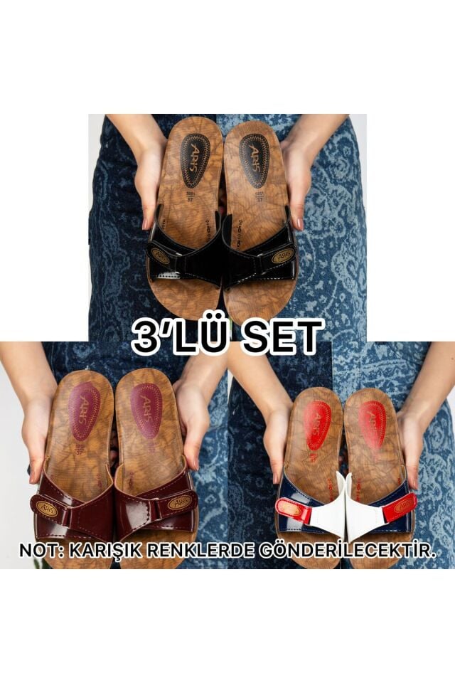 3'lü Kadın Kaymaz Sokak Plaj Banyo Yazlık Gündelik Terlik 3'lü Kadın Kaymaz Sokak Plaj Banyo Yazlık Gündelik Terlik