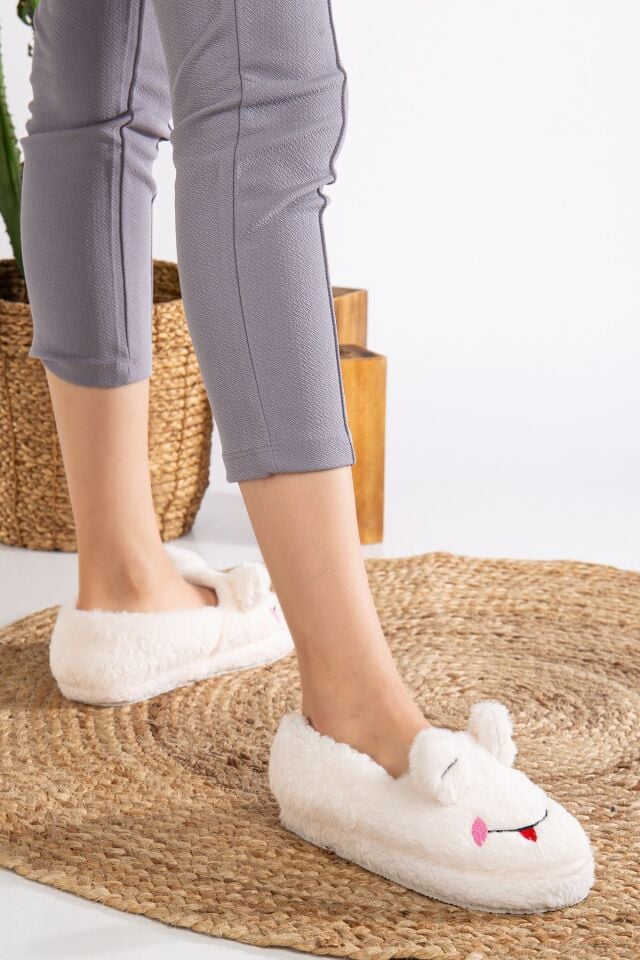 Kuzu Figürlü Kışlık Yumuşacık Ev pandufu Lüks Ev Botu BUKELAMUN - 36