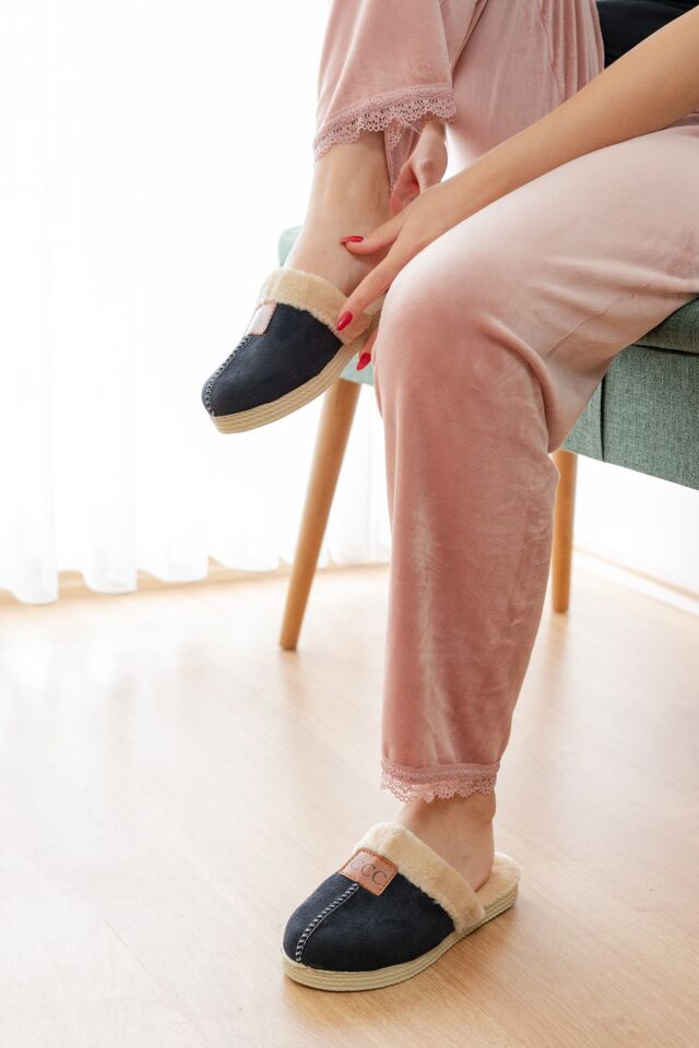 Kadın Terlik Ev Terliği-Misafir Terliği-Bohça Terliği-Çeyiz Terliği SİYAH - 40