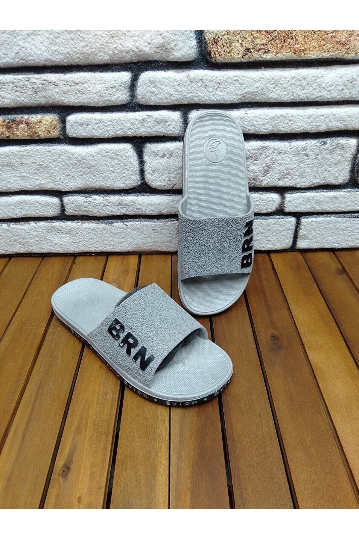 Brn Lacivert Anatomik Kaydırmaz Taban Banyo Tuvalet Terlik GRİ - 36