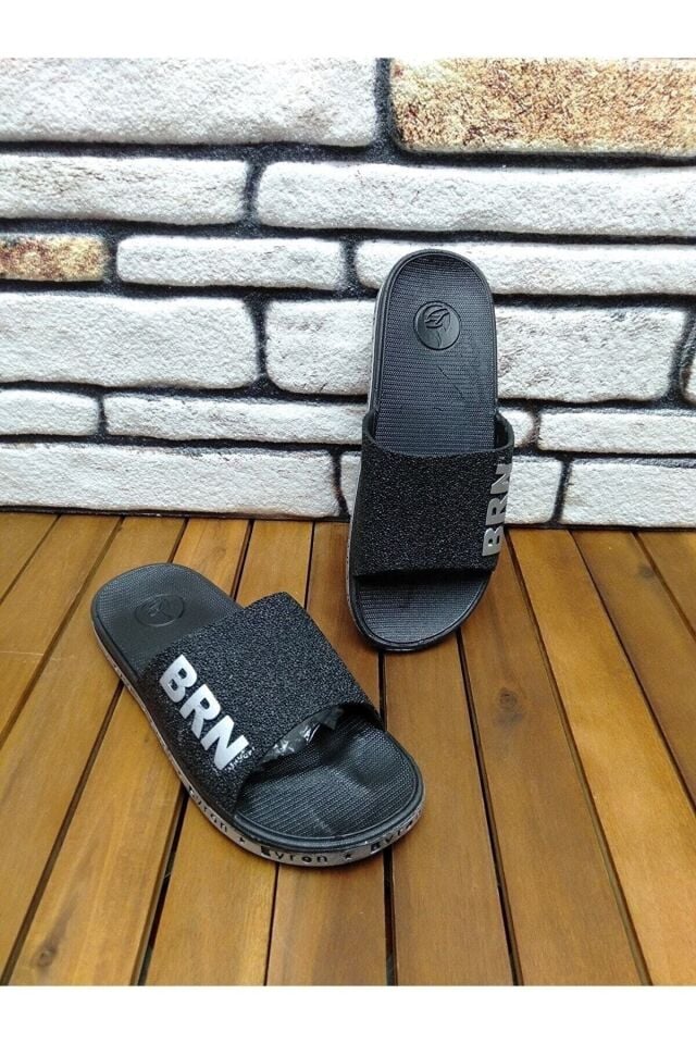 Brn Lacivert Anatomik Kaydırmaz Taban Banyo Tuvalet Terlik SİYAH - 36