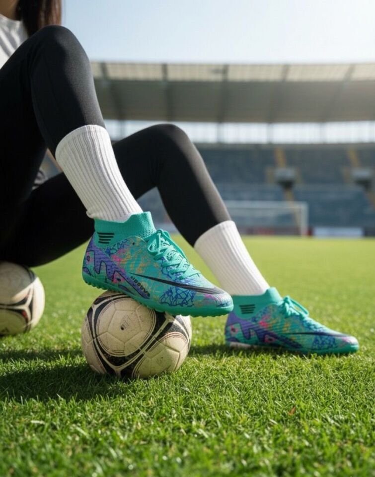 Çoraplı Çim Ve Halı Saha Futbol Ayakkabısı TURKUAZ-MOR - 42