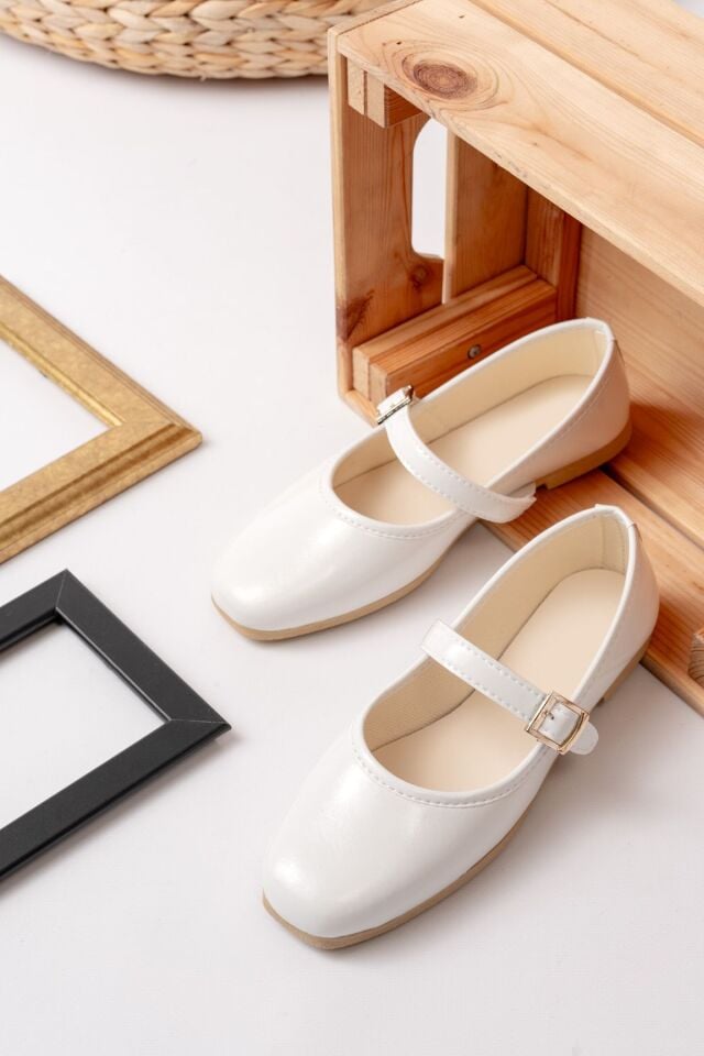 STL-108 Tokalı Babet Günlük Kadın Ayakkabı Ev Babeti BEYAZ - 40