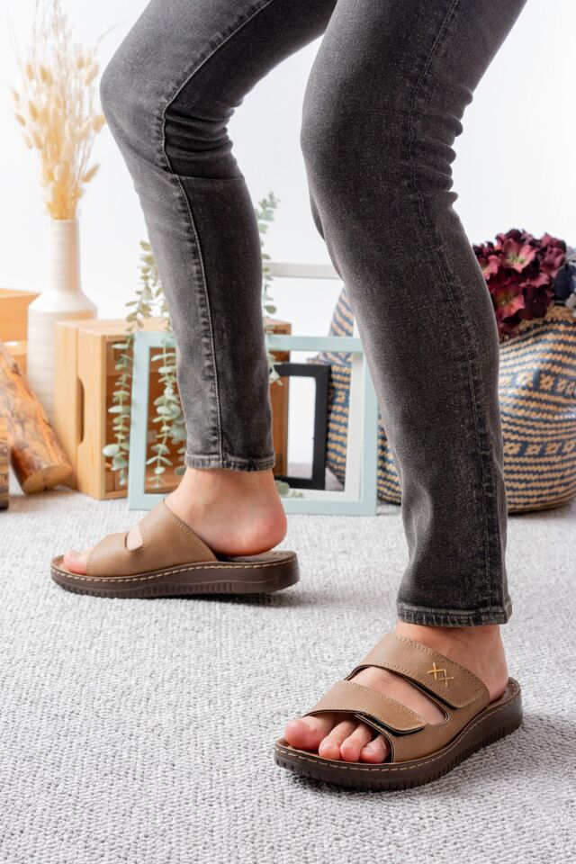 Günlük Rahat Anatomik Yumuşak Taban Şık CIRTLI Erkek Dış Mekan Terlik