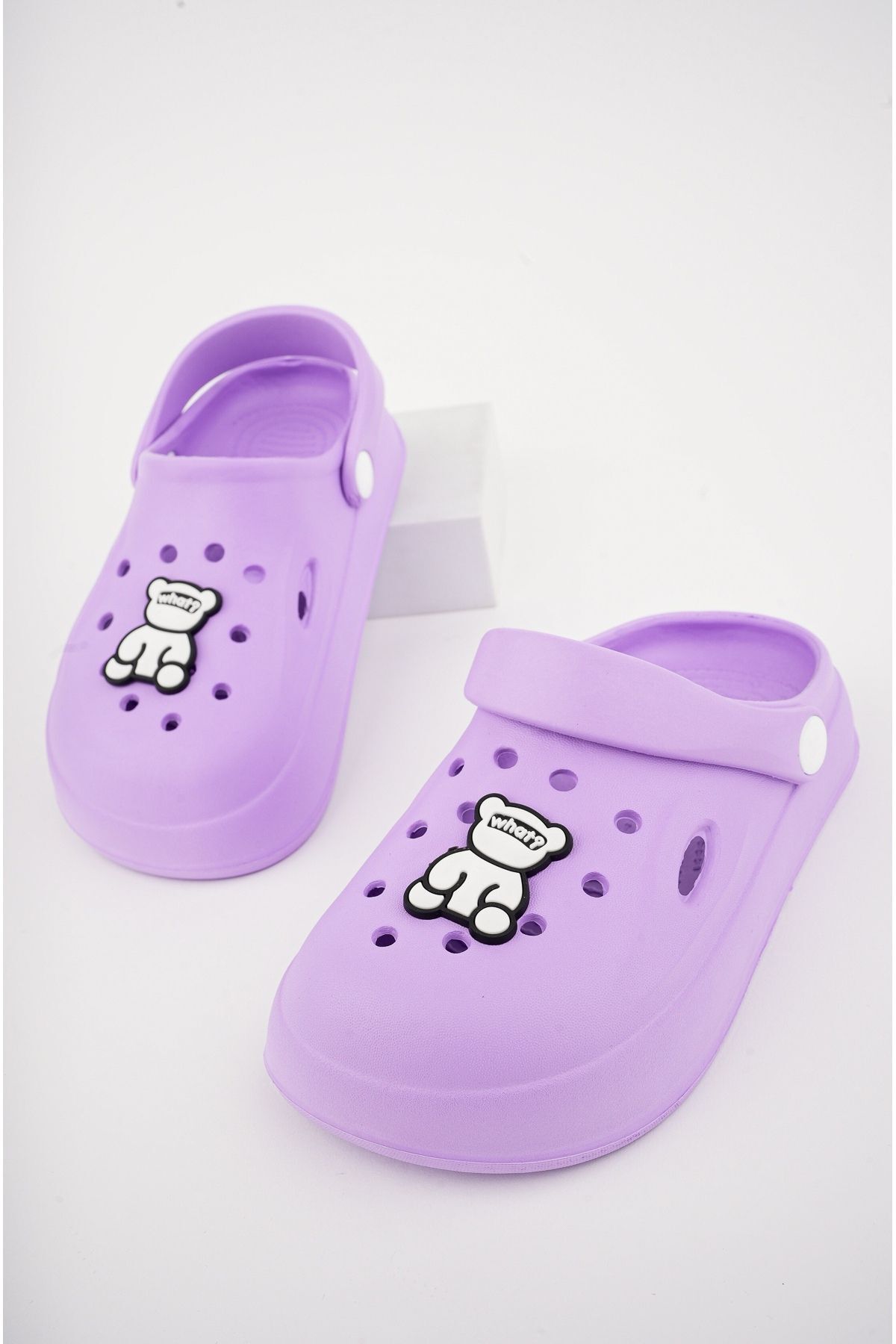 Unisex Çocuk Figürlü Sticker Sandalet-Terlik MOR - 31