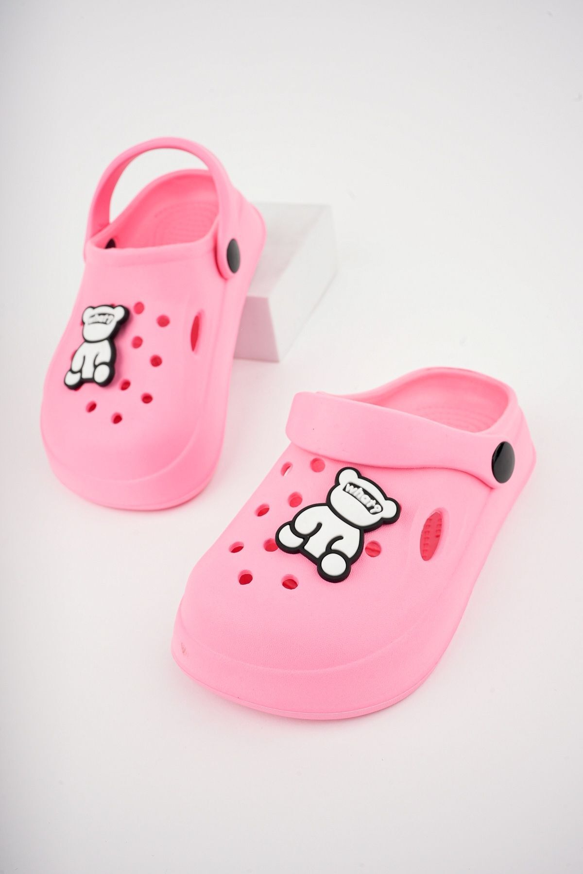 Unisex Çocuk Figürlü Sticker Sandalet-Terlik PEMBE - 34