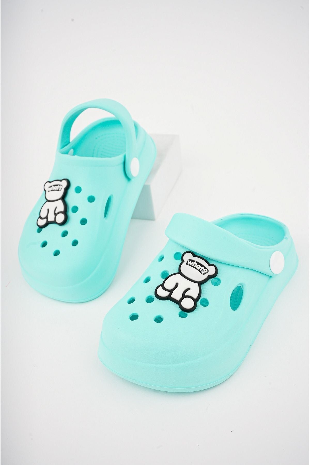 Unisex Çocuk Figürlü Sticker Sandalet-Terlik TURKUAZ - 28