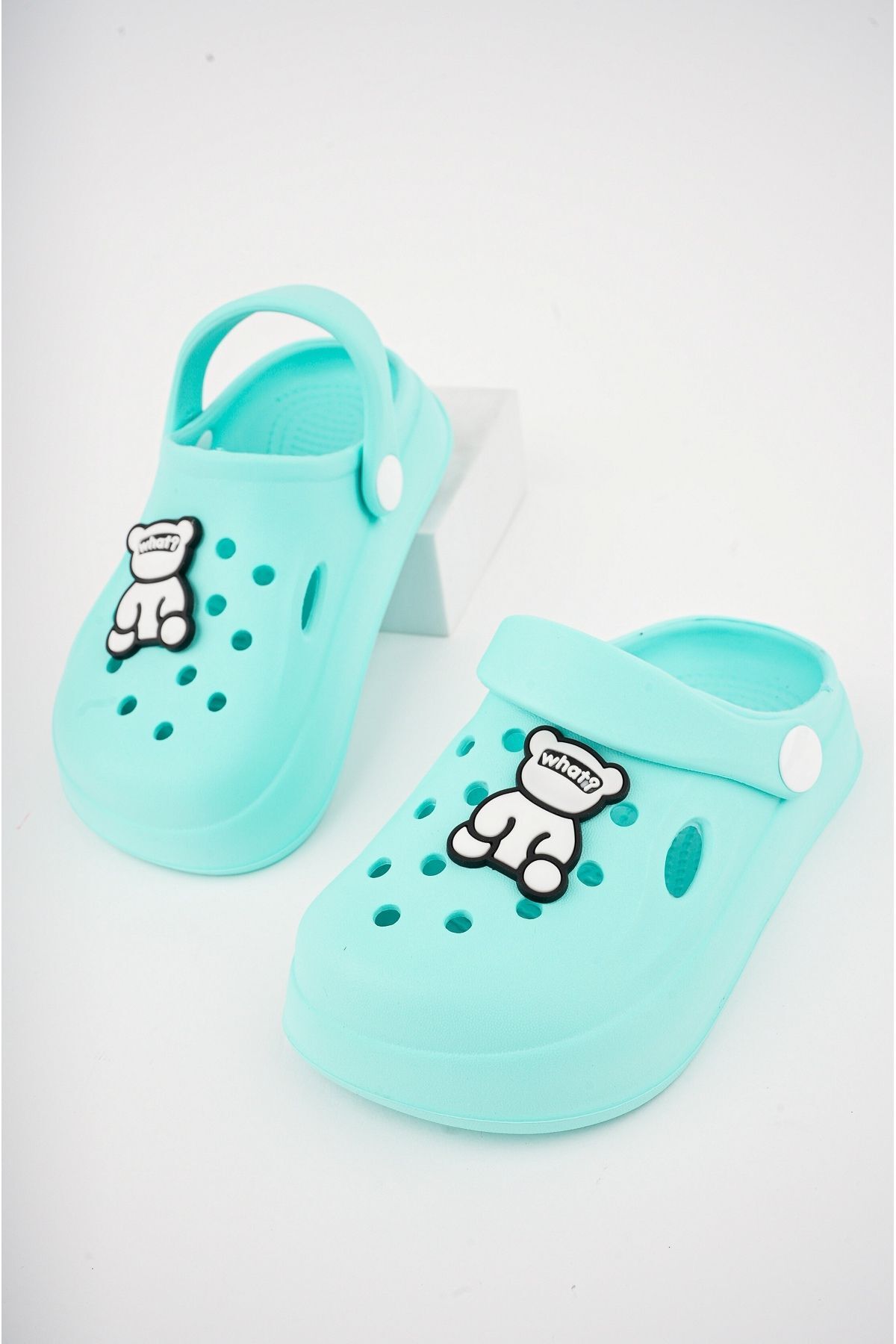 Unisex Çocuk Figürlü Sticker Sandalet-Terlik TURKUAZ - 30
