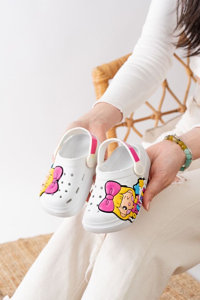 Unisex Çocuk Figürlü Sticker Sandalet-Terlik