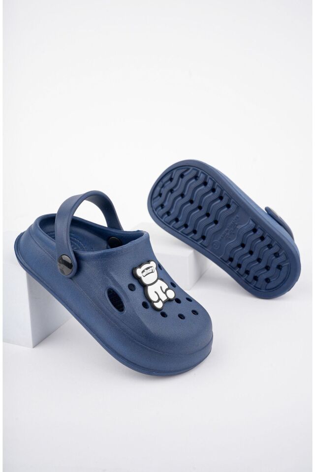 Unisex Çocuk Figürlü Sticker Sandalet-Terlik LACİVERT - 25