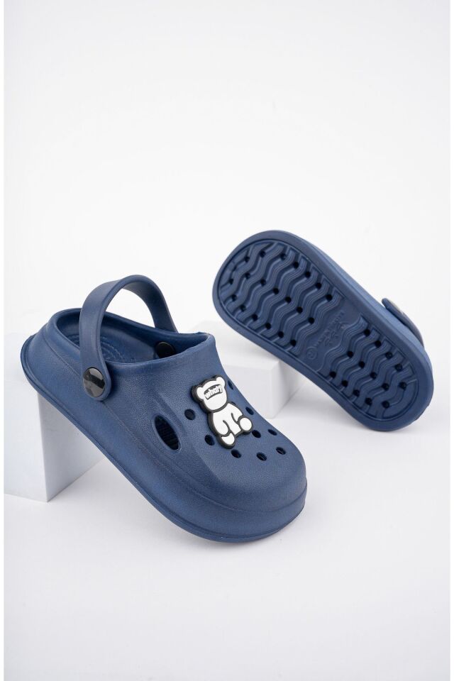 Unisex Çocuk Figürlü Sticker Sandalet-Terlik LACİVERT - 32