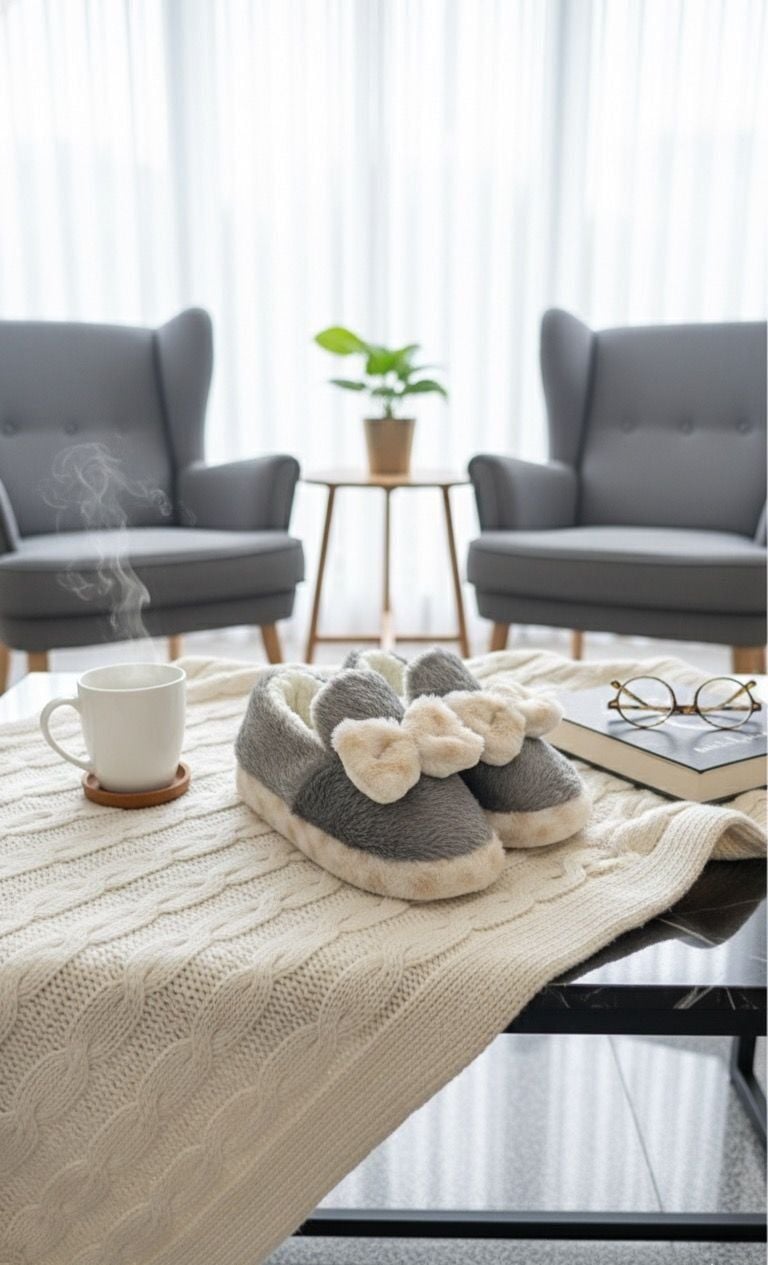 Şirin Kadın Peluş Ev Pandufu Kaymaz Taban Konforlu ve Sevimli Tasarım GRİ - 36