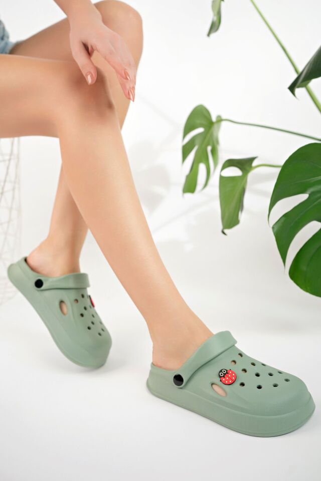 Kadın Eva Deniz Plaj Aşçı Doktor Hemşire Hastane Rahat Sandalet Terlik Uğur Böceği