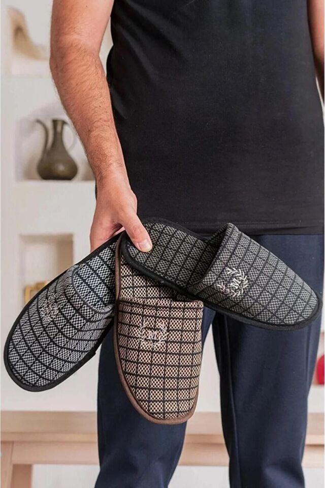 5'li Önü Kapalı Terlik Peluş Yıkanabilir Kışlık Ev Terliği Misafir Çeyiz Bohça Terliği