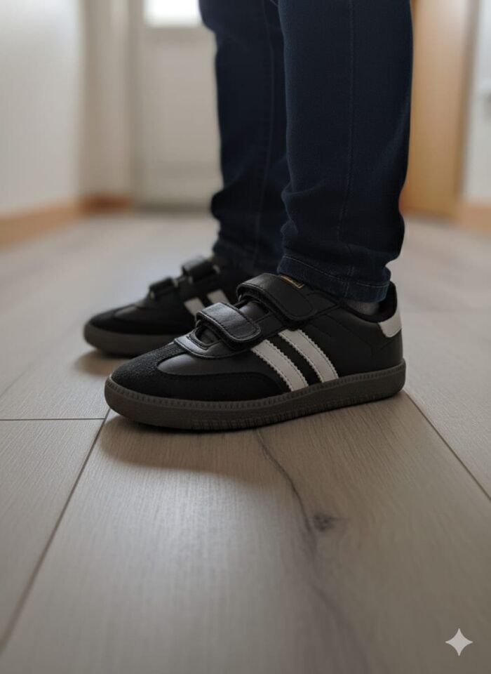 Kids Unisex Çocuk Spor Ayakkabı Sneakers SİYAH - BEYAZ - 34