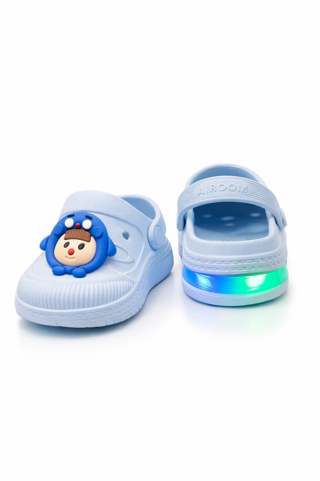 Işıklı Minik Maymun Çocuk Sandalet Terlik BEBE MAVİSİ - 29-30