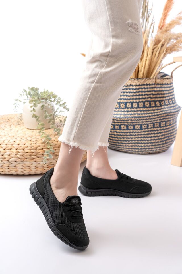 Unisex Aqua Ayakkabı Günlük Ayakkabı Ortapedik Taban Günlük Ayakkabı Sneakars SİYAH 1812 - 39