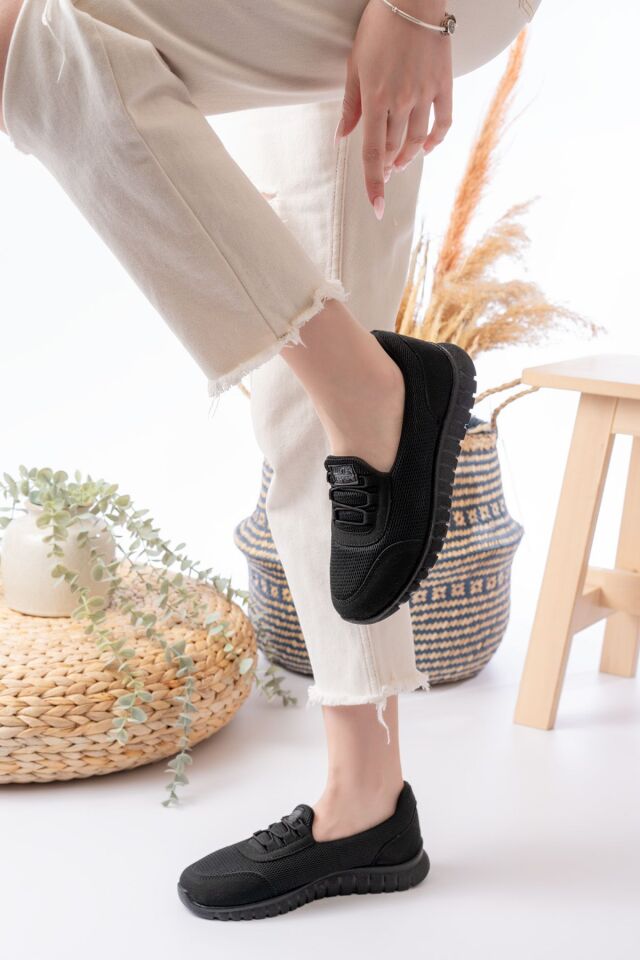 Unisex Aqua Ayakkabı Günlük Ayakkabı Ortapedik Taban Günlük Ayakkabı Sneakars SİYAH 1812 - 39