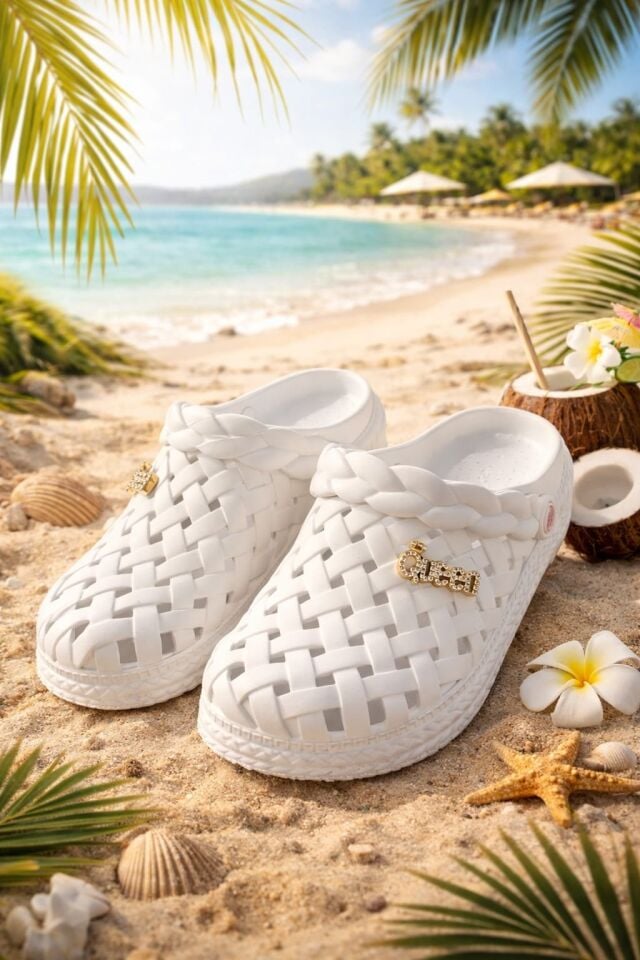 Calx Kadın Taşlı Yüksek Tabanlı Kaydırmaz Sandalet