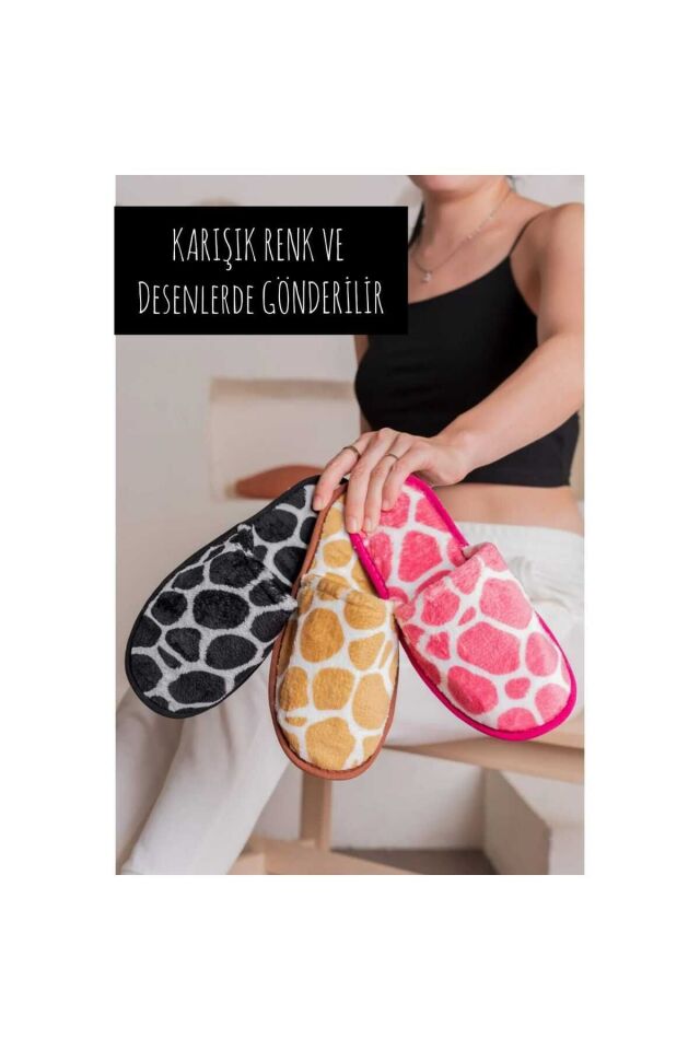 3’lü Kadın Ev Terliği Misafir Terliği Bohça Terliği 3’lü Kadın Ev Terliği Misafir Terliği Bohça Terliği