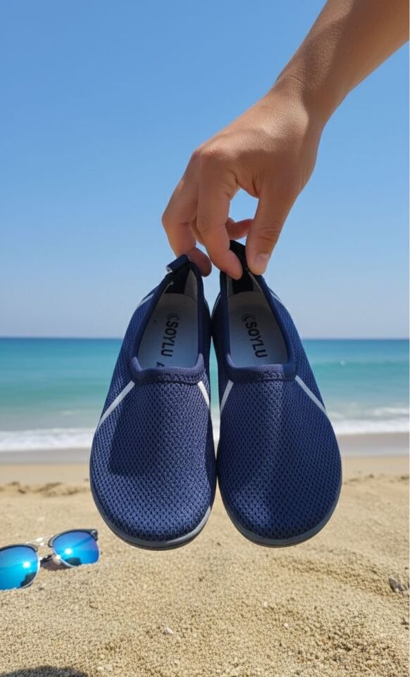 Kalın Tabanlı Çok Amaçlı Deniz Ayakkabısı Havuz Plaj Bahçe Ev Patiği