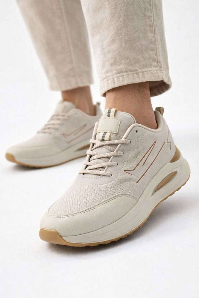 Erkek Sneaker Modern Tasarım Hafif Air Taban Günlük Rahat Yumuşak Yürüyüş Spor Ayakkabı KUM-TABA - 40