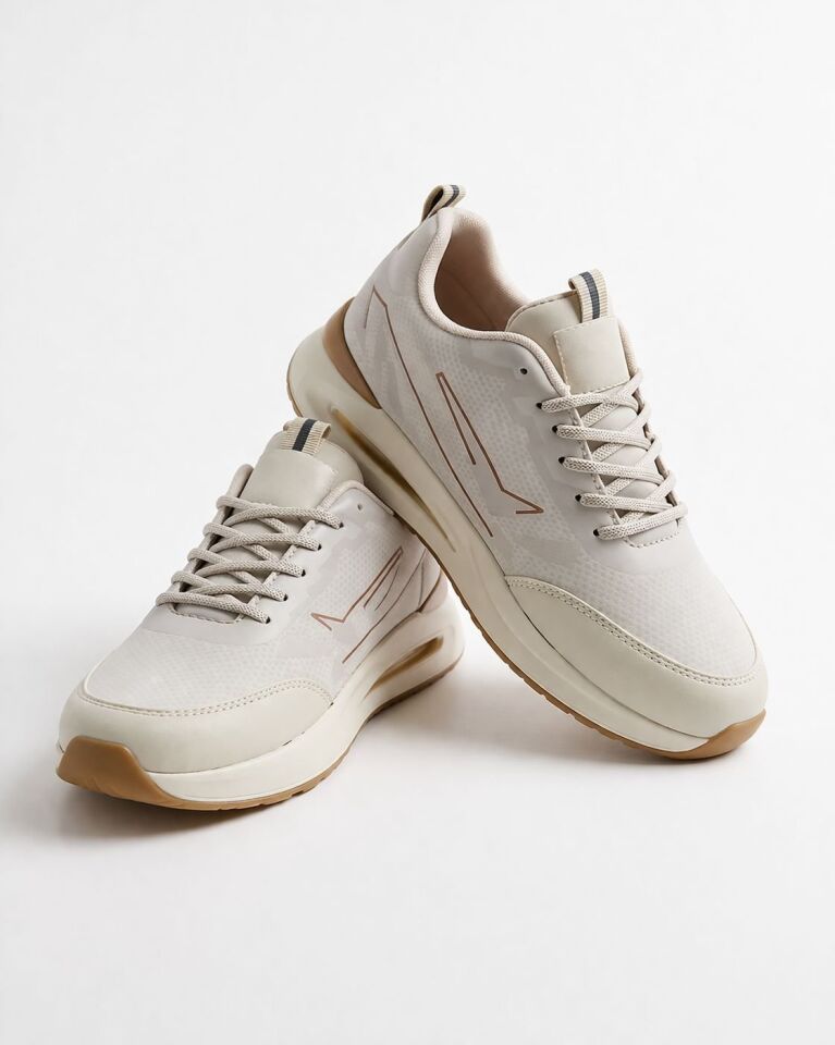 Erkek Sneaker Modern Tasarım Hafif Air Taban Günlük Rahat Yumuşak Yürüyüş Spor Ayakkabı KUM-TABA - 40