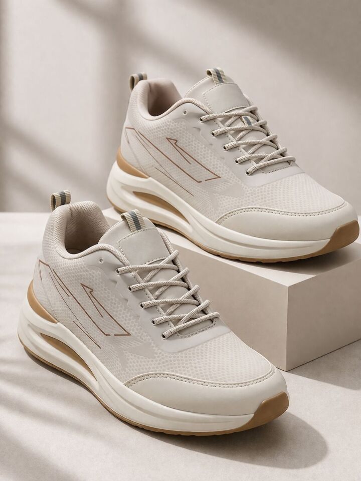 Erkek Sneaker Modern Tasarım Hafif Air Taban Günlük Rahat Yumuşak Yürüyüş Spor Ayakkabı KUM-TABA - 40