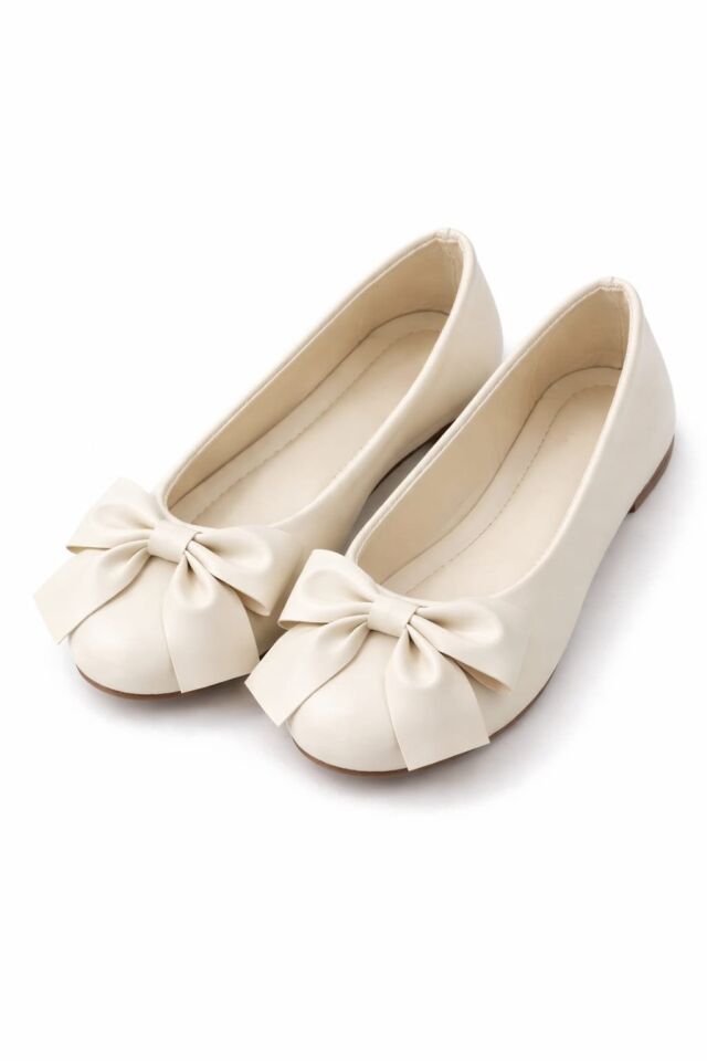 Zarif Kadın Günlük  Kurdele Detaylı Yuvarlak Burun Şık Babet Zarif Kadın Günlük  Kurdele Detaylı Yuvarlak Burun Şık Babet