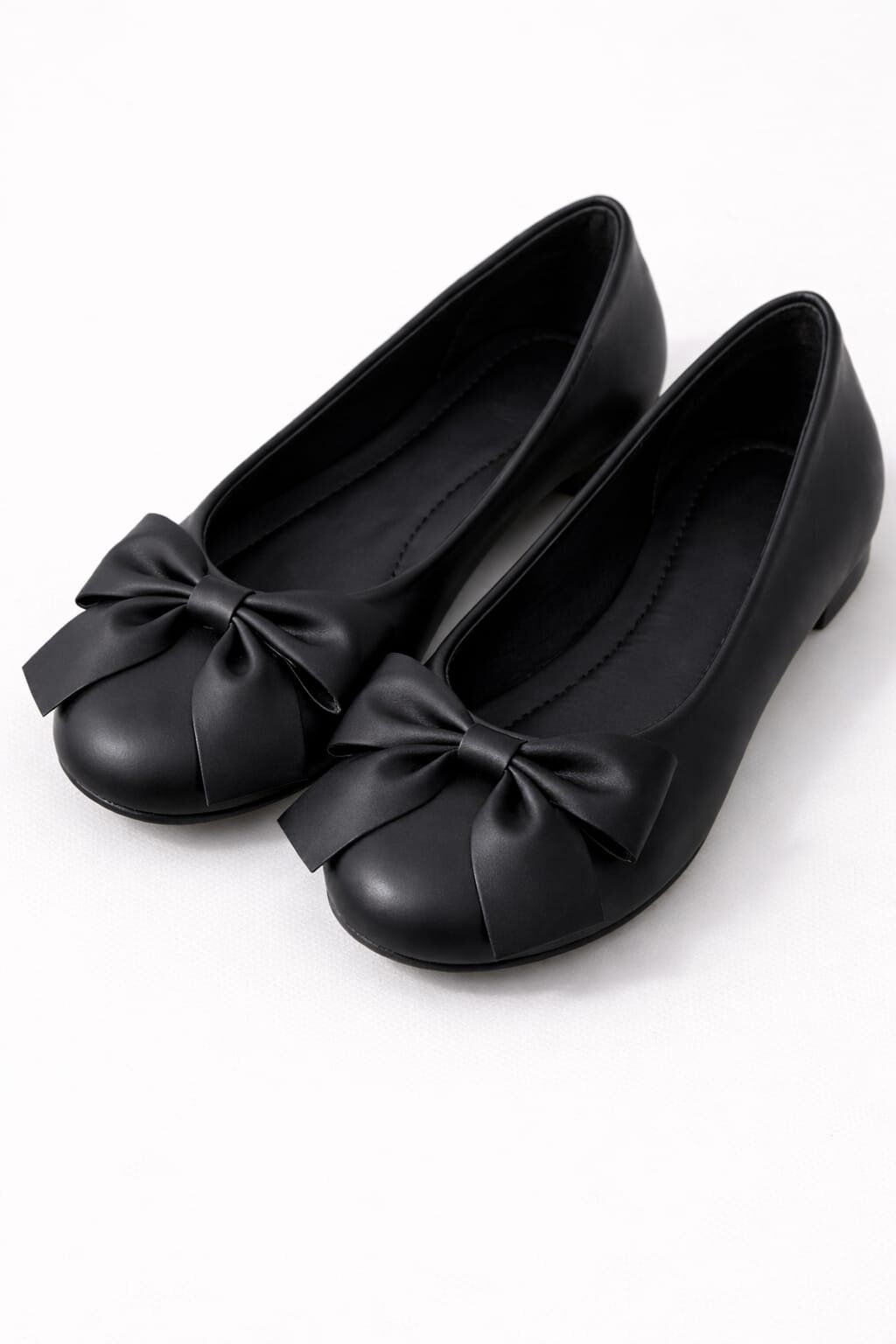 Zarif Kadın Günlük  Kurdele Detaylı Yuvarlak Burun Şık Babet SİYAH - 40