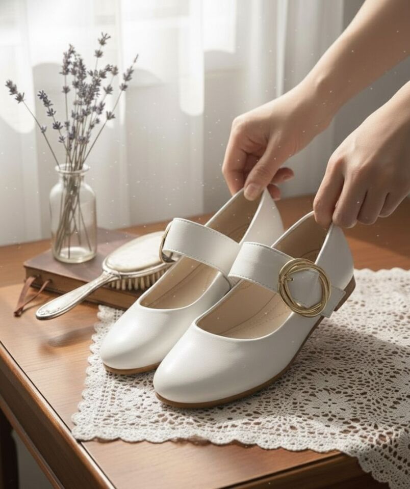 Kadın Günlük Rahat Babet Kalın Kemerli Kadın Babet