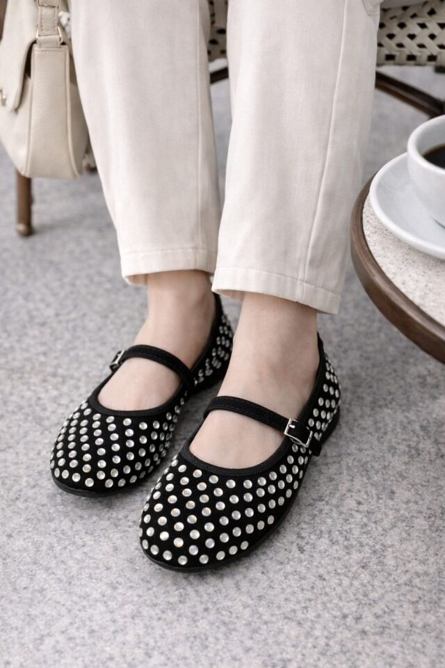 Taşlı Tokalı Kadın Babet – Şık ve Rahat Günlük Babet GÜMÜŞ - 37