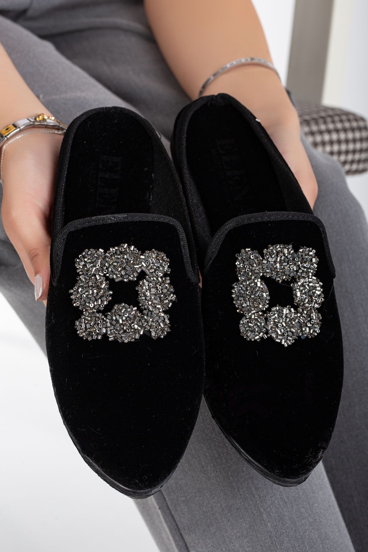 Kadın Ev Terliği Kadın Terlik Çeyiz Terliği Kışlık Terlik Misafir Terliği KARE - 40