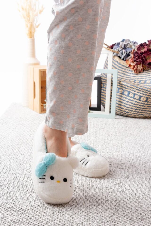 Yumuşak Tüylü Peluş Panduf Terlik Ev Kadın Panduf YEŞİL - 38