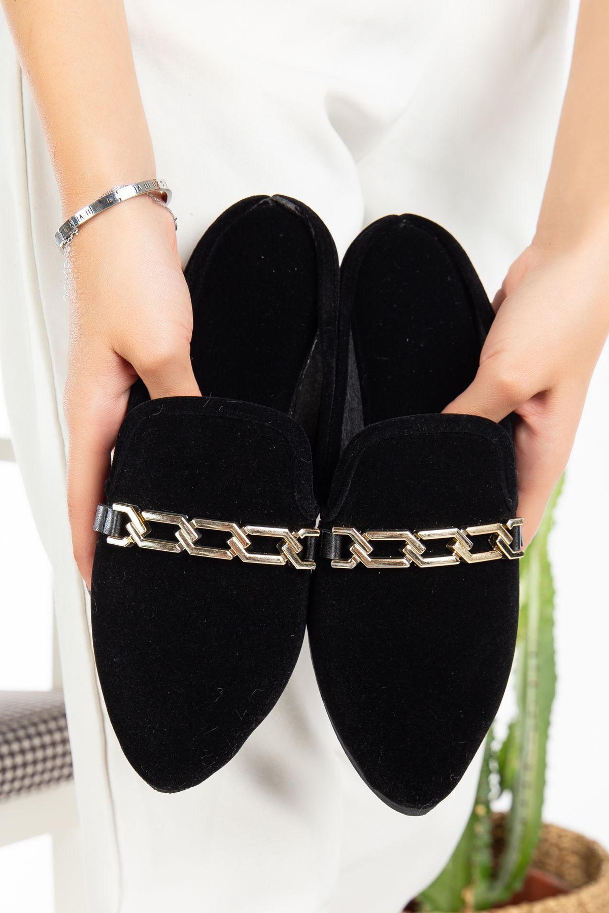 Kadın Ev Terliği Kadın Terlik Çeyiz Terliği Kışlık Terlik Misafir Terliği ZİNCİR - 37