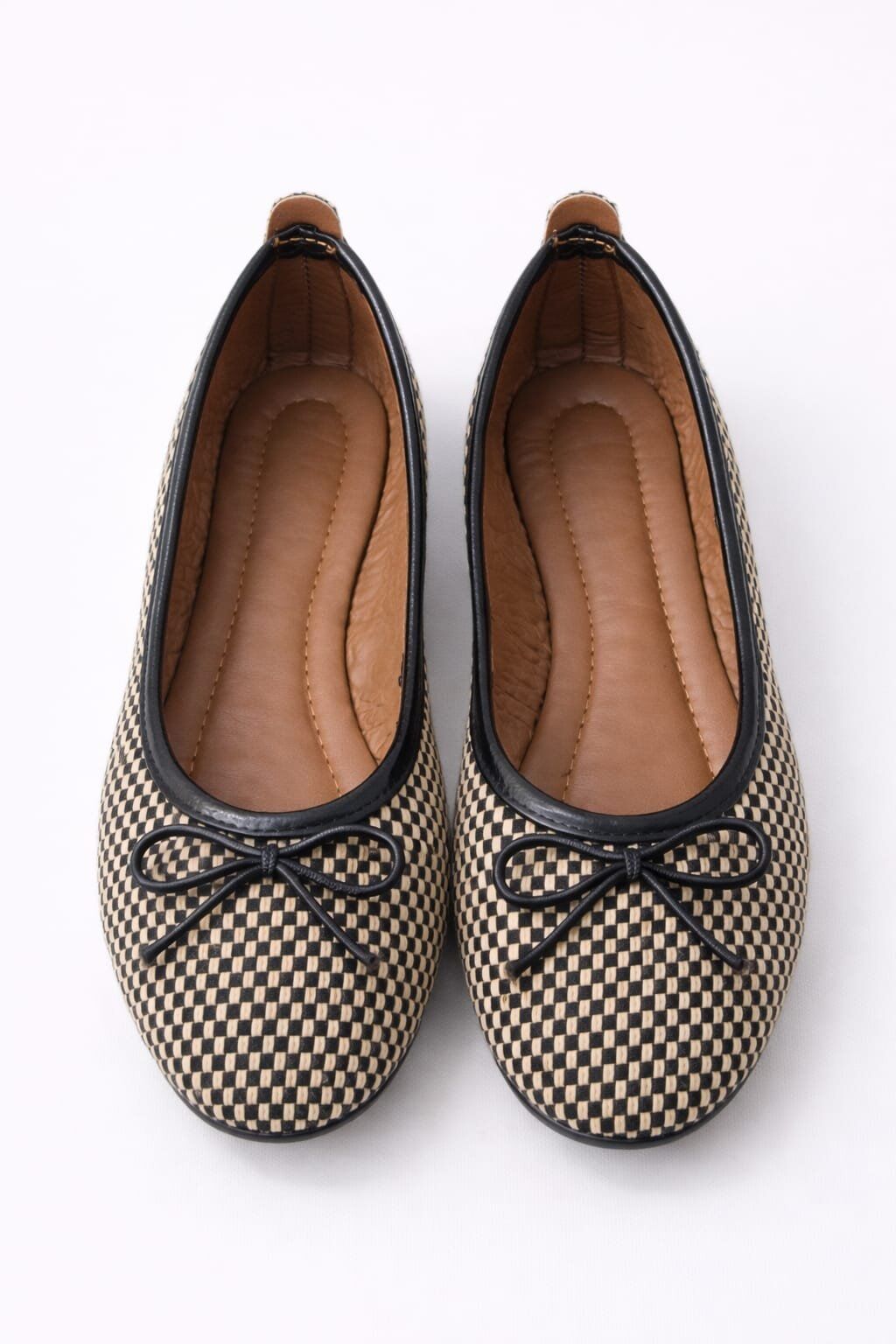 Tüvit Kumaş Mary Jane Babet Şık Tokalı Ortopedik Taban Günlük Ayakkabı BIYIKLI KARELİ SİYAH - 38