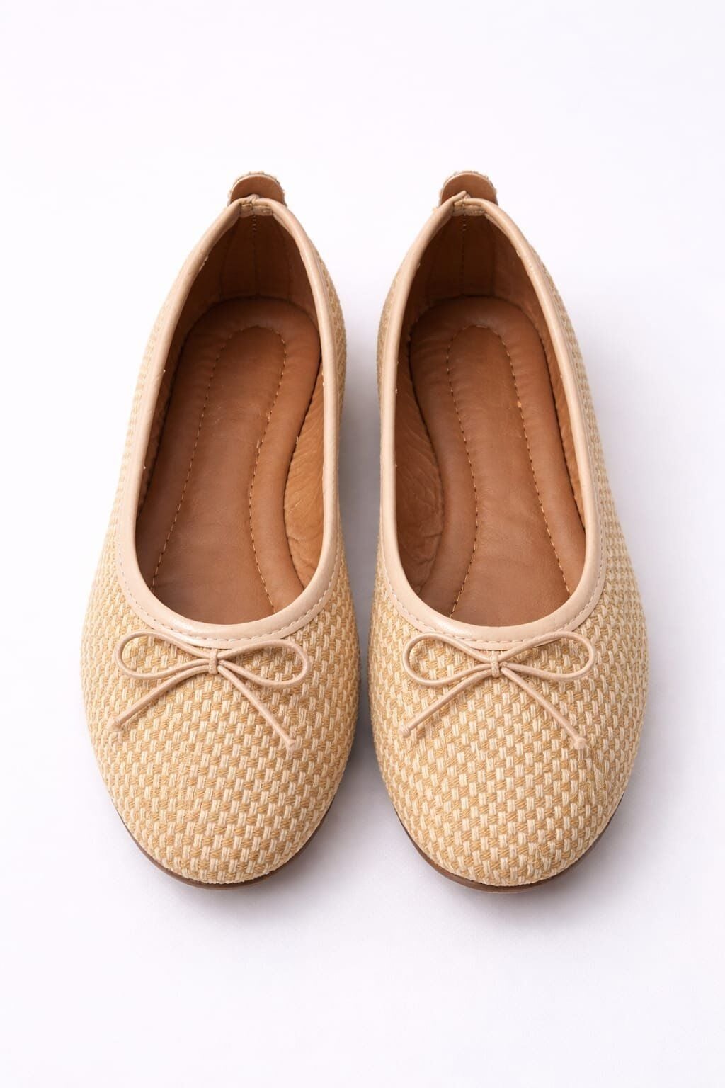 Tüvit Kumaş Mary Jane Babet Şık Tokalı Ortopedik Taban Günlük Ayakkabı BIYIKLI KARELİ KREM - 37