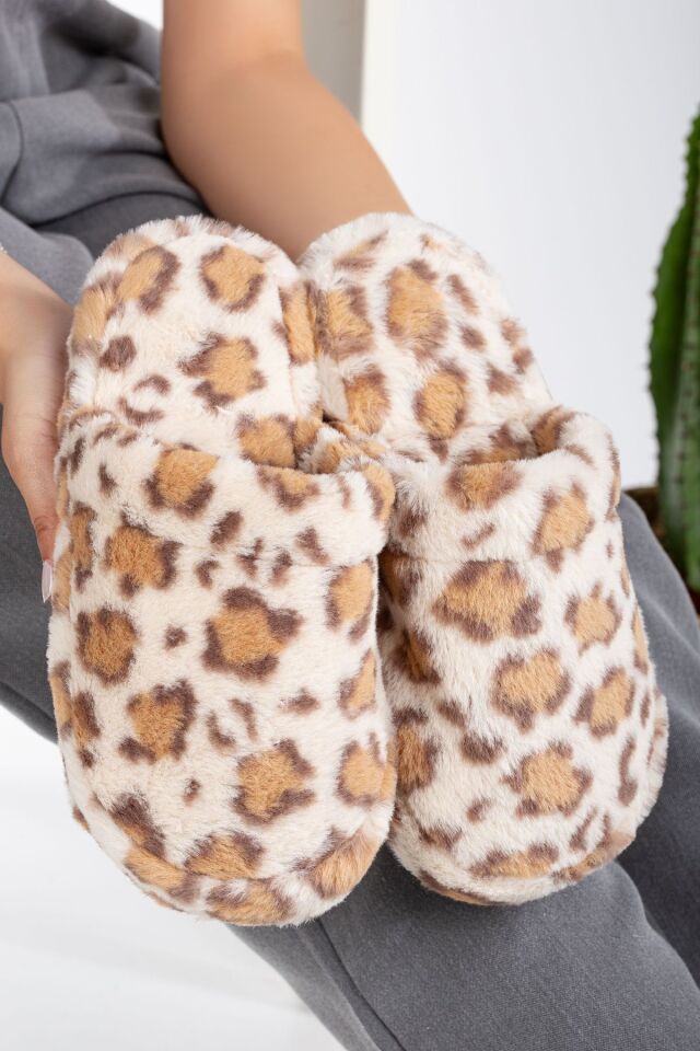 3'lü Paket Önü Açık Terlik Ev Terliği Çeyiz Bohça Seti ÜÇLÜ LEOPAR - 40
