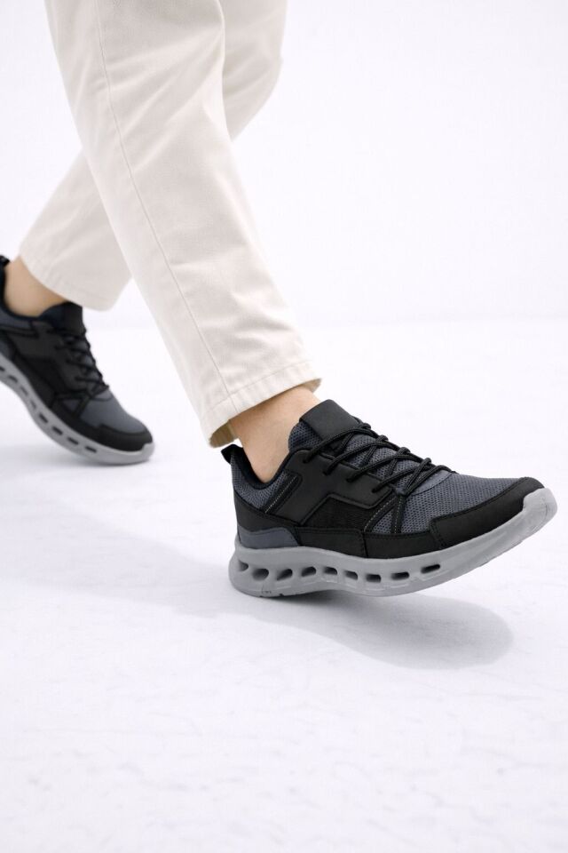 Erkek Beyaz Street Style Sneaker Hafif Esnek Taban Günlük Kullanım Spor Yürüyüş Ayakkabısı
