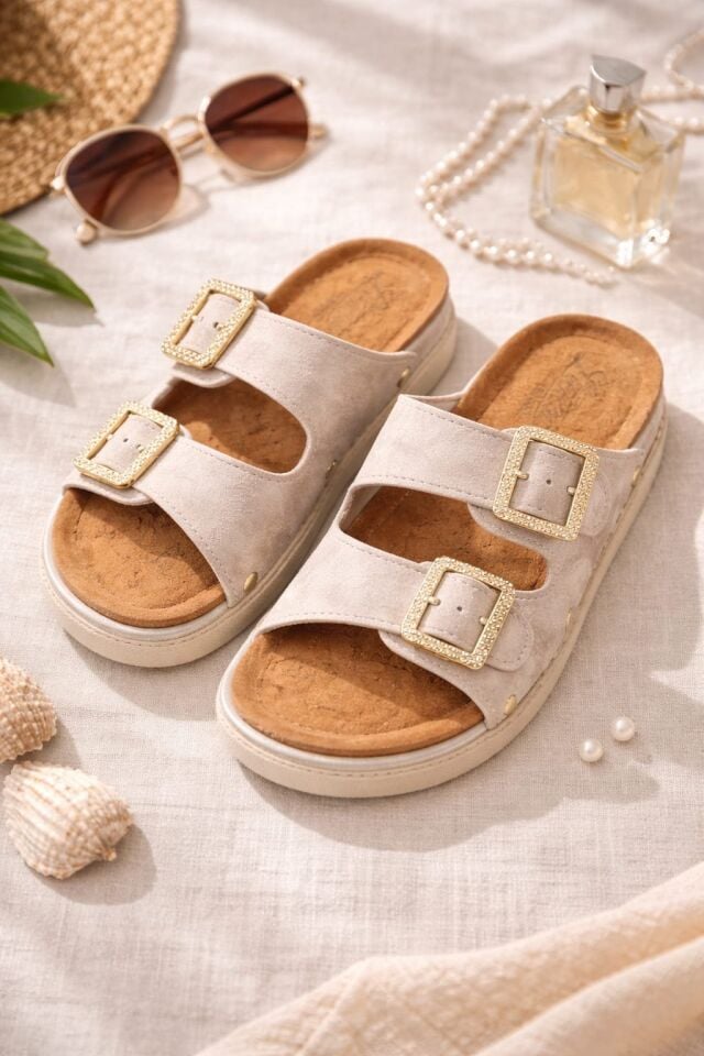 Kadın Çift Tokalı Anatomik- Ortopedik Günlük Terlik - Rahat Taban Kadın Çift Tokalı Anatomik- Ortopedik Günlük Terlik - Rahat Taban