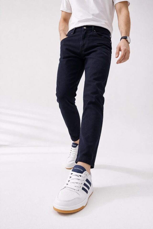 Unısex Modern Fileli Sneaker Tasarım Hafif Air Taban Günlük Rahat Yumuşak Yürüyüş Spor Ayakkabı BEYAZ İNDİGO - 40