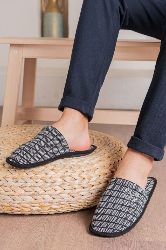 3'lü Kışlık Ev Terliği Kışlık Deri Terlik Misafir Terliği Çeyiz Bohça Terliği